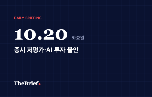 데일리 브리핑 10.20 대표 이미지: 증시 저평가·AI 투자 불안